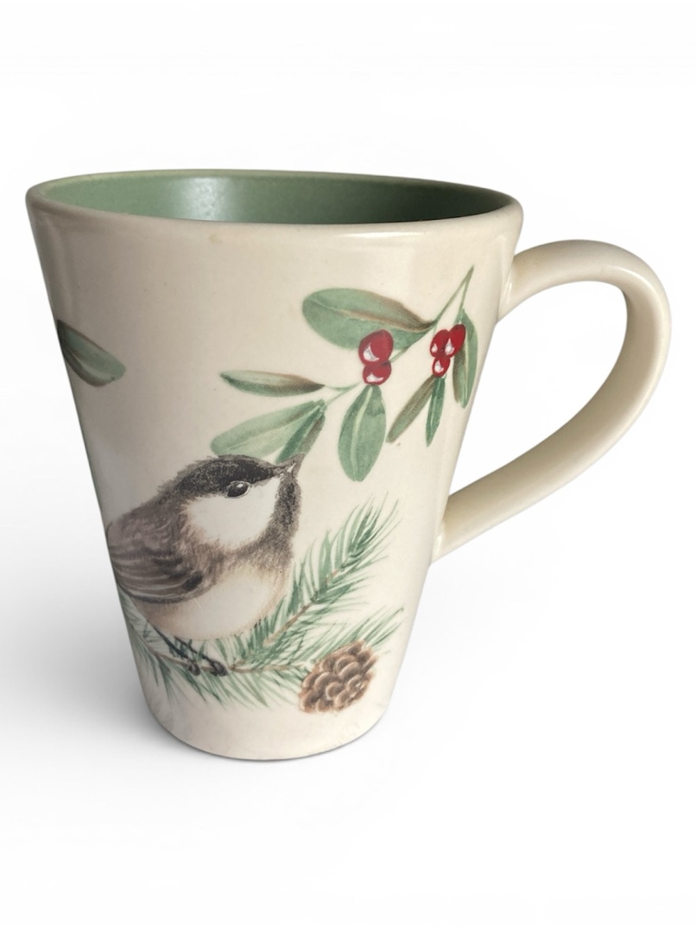 Portfolio Pfaltzgraff Winterwood (Canvas Tan) Collection Chickadee Coffee Mug